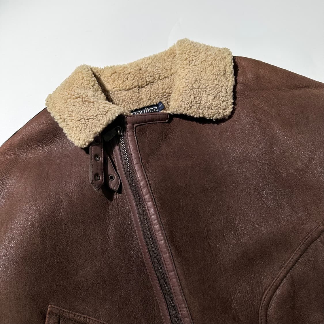 노티카 램스킨 시어링 B-3 무스탕 봄버 자켓 상품이미지4