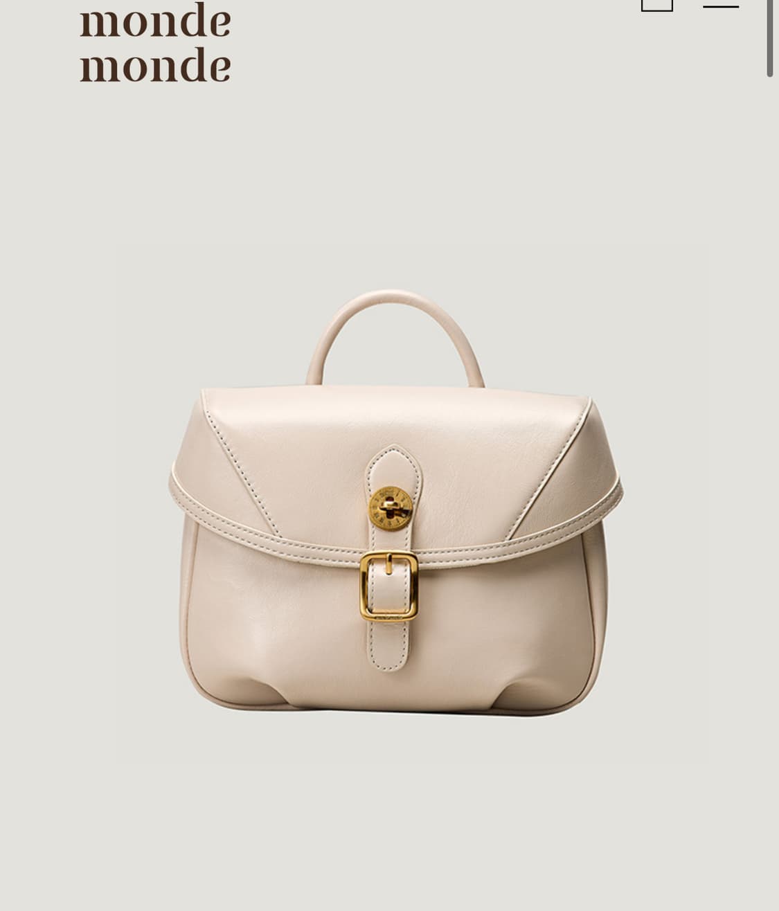 MondeMonde marron cross bag ivory 상품이미지1