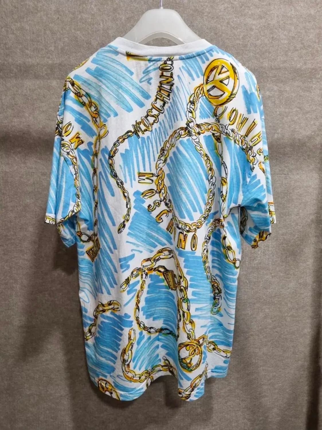 여성 90 모스키노 오버핏 체인무늬 반팔 상품이미지2