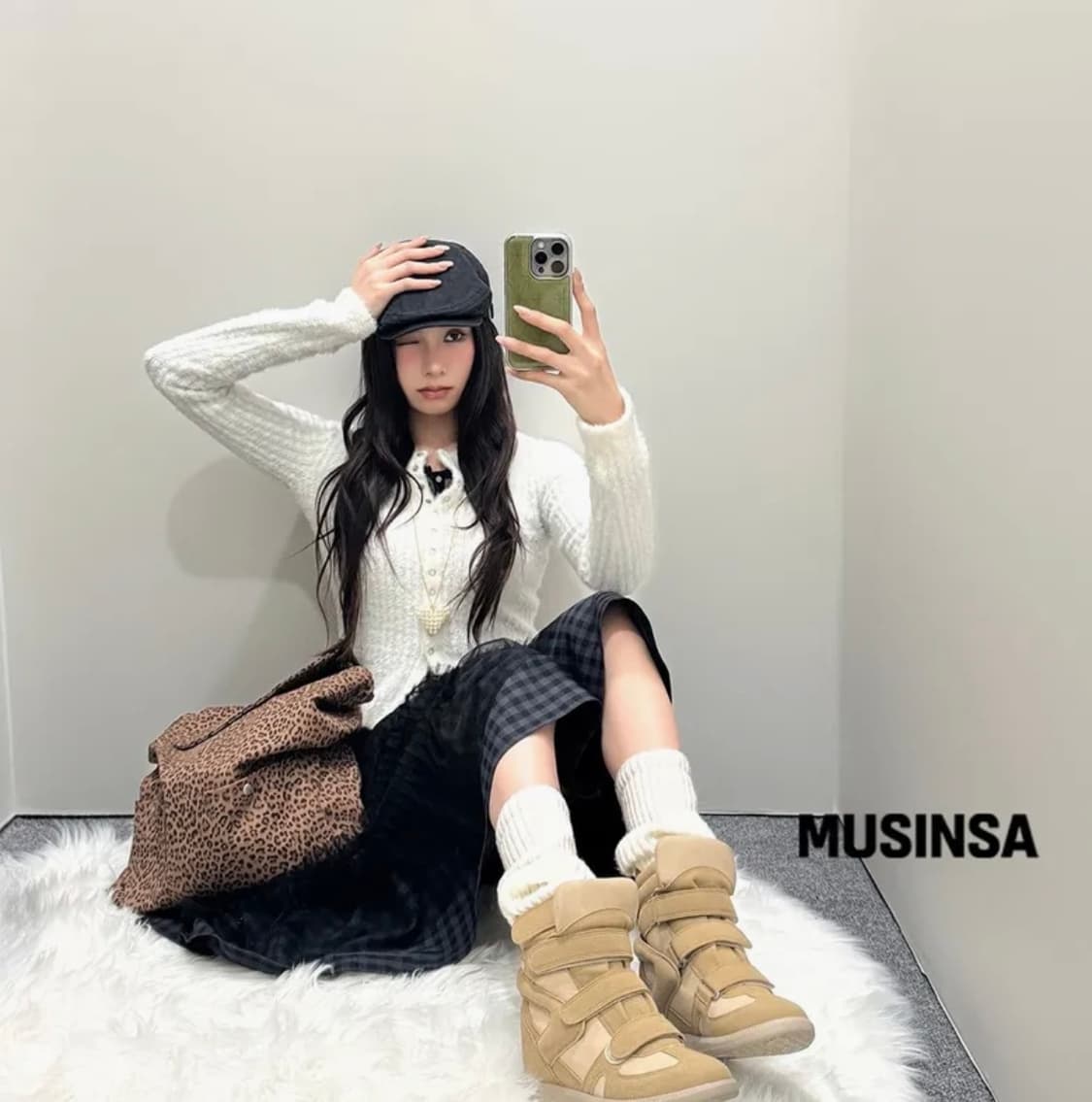 웨지 스니커즈(베이지) 상품이미지3