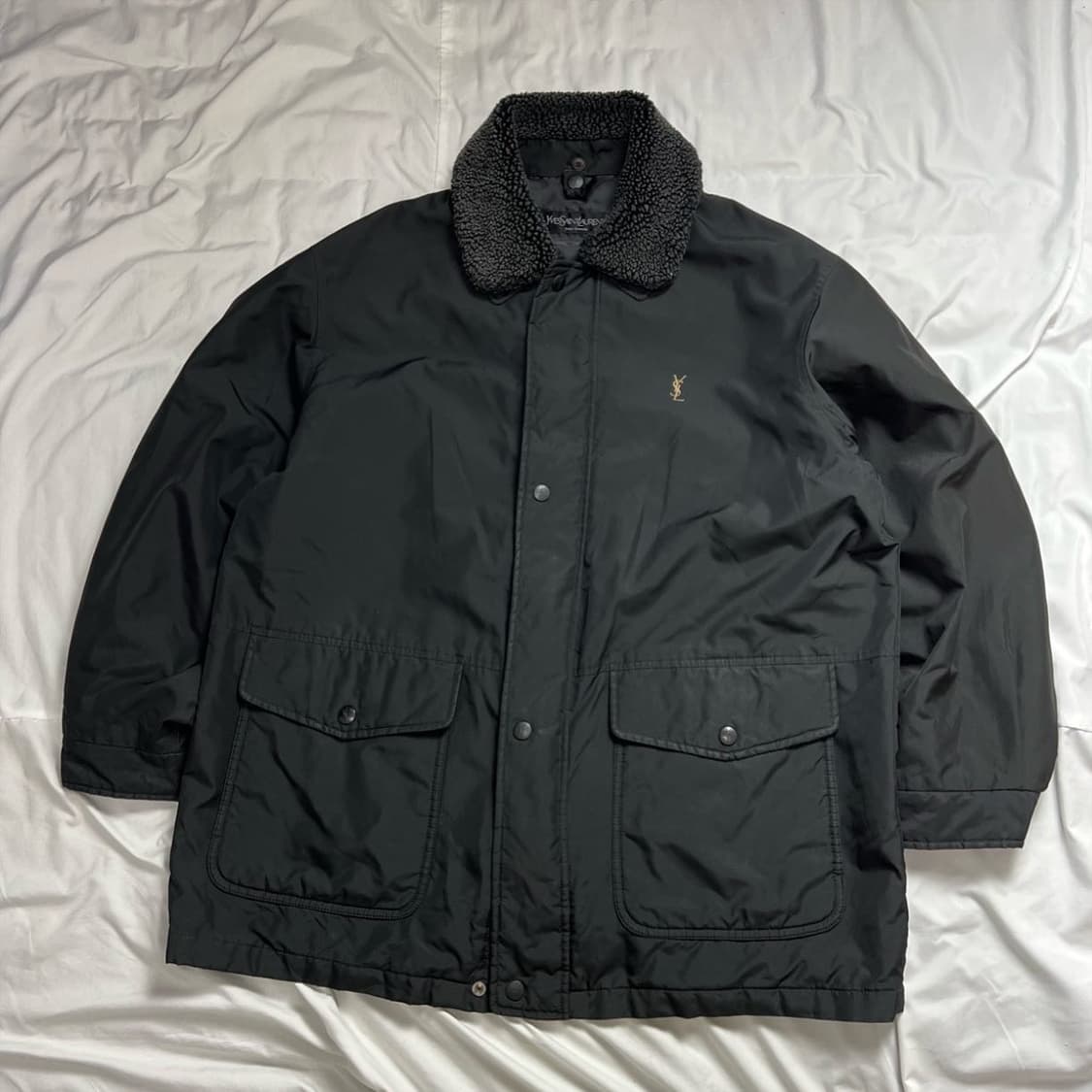 입생로랑 블루종 자켓 (목털포함) 상품이미지1