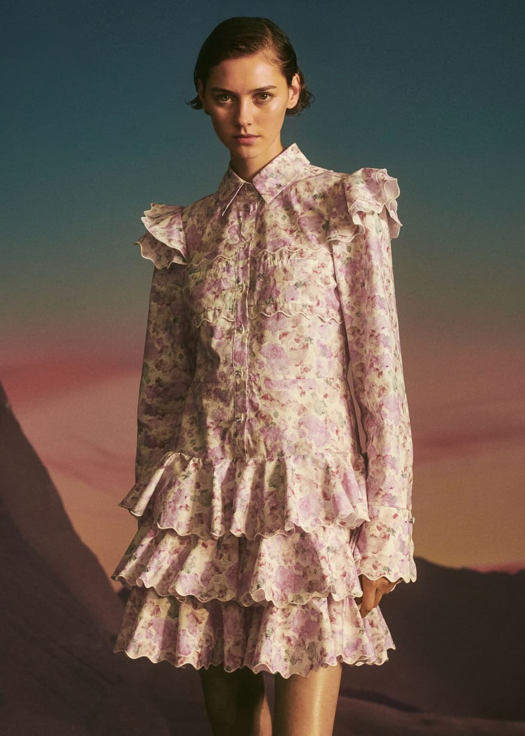 앤아더스토리즈 수잔팡 티어 미니 드레스 상품이미지1