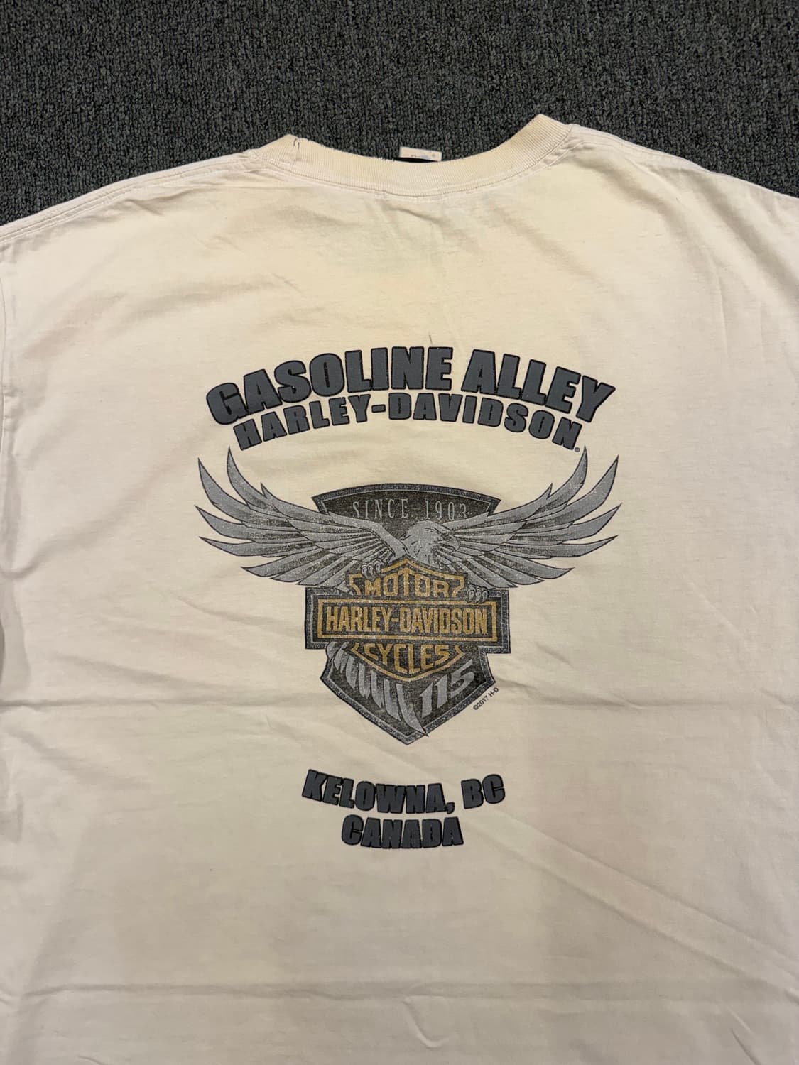 L) 할리데이비슨 빈티지 캐나다 독수리 프린팅 반팔 티셔츠 상품이미지6