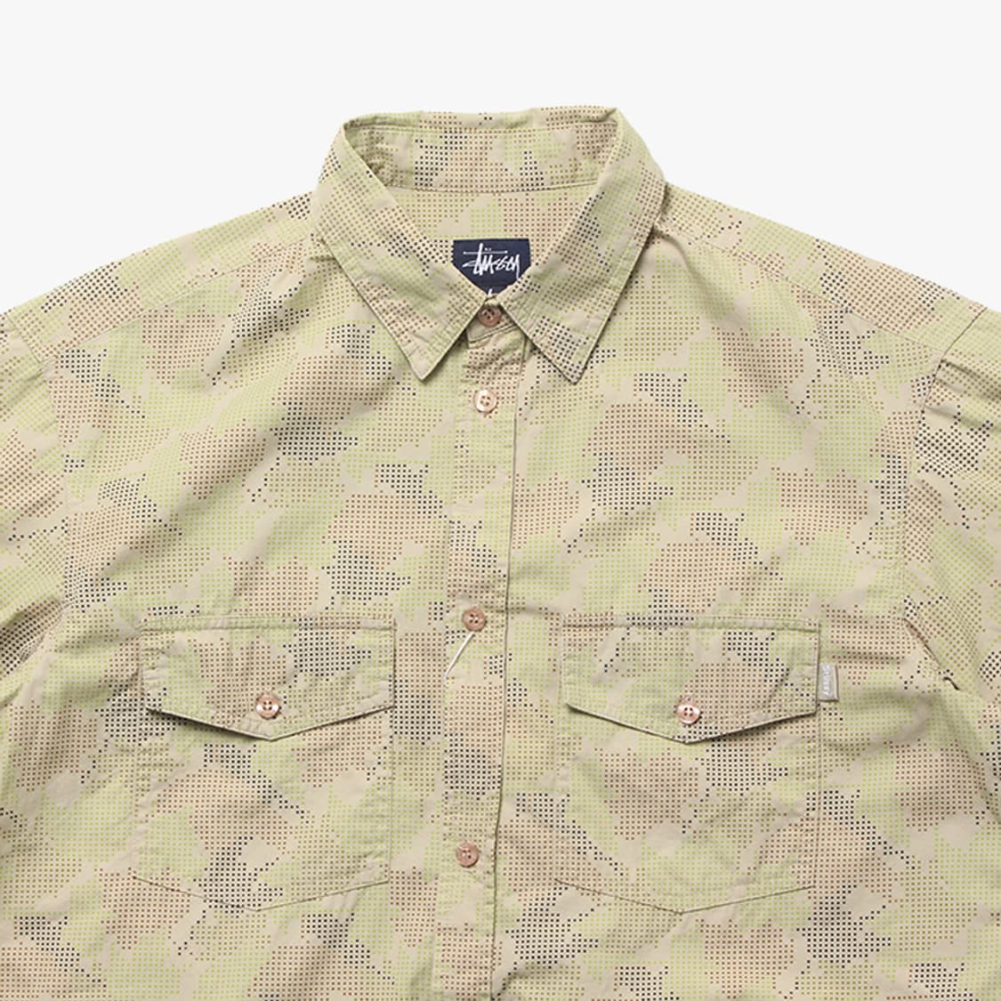  STUSSY "Yellow Pattern Half Shirts" 상품이미지2