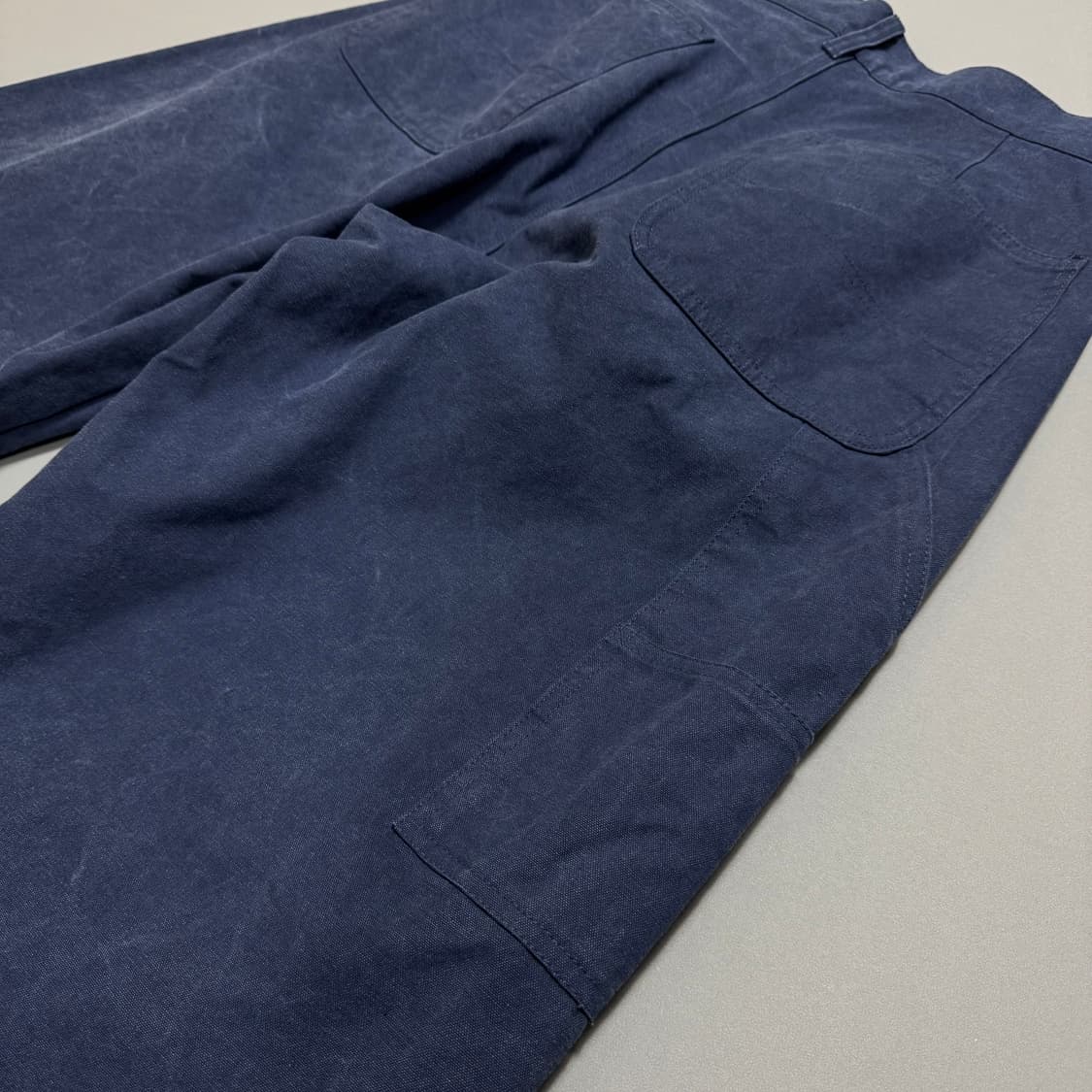 INHERIT by 저널스탠다드 블루 코튼 데님 루즈 와이드 워크 팬츠 상품이미지6