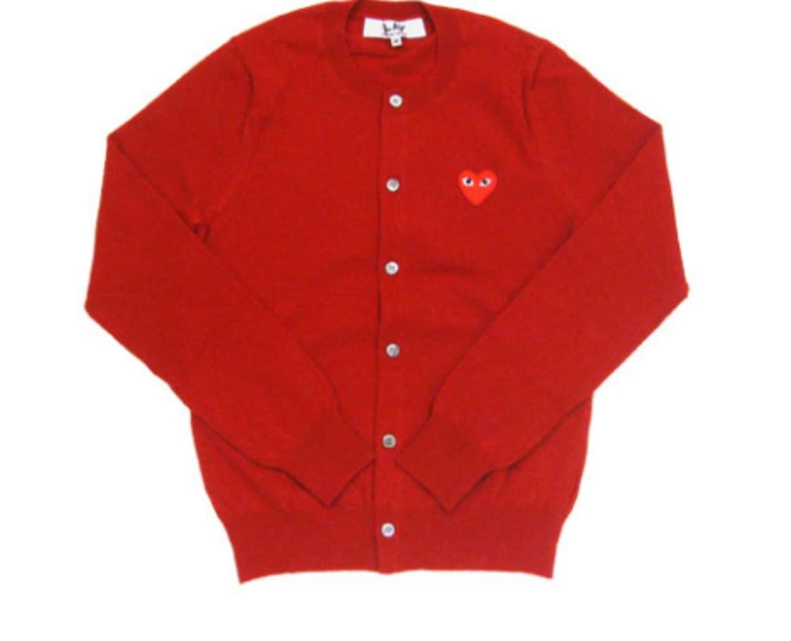 꼼데가르송 레드가디건 L 상품이미지2