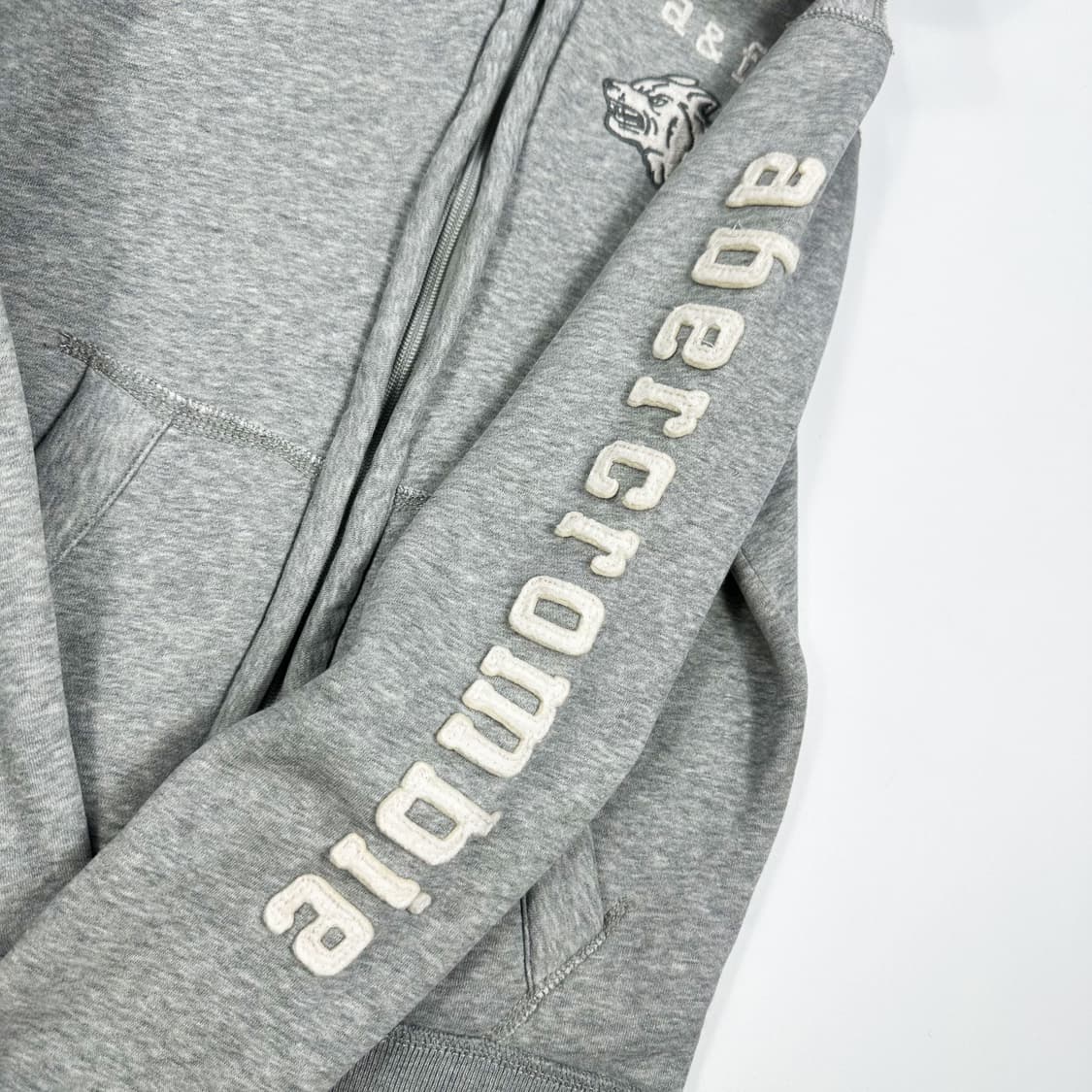 아베크롬비 og 걸즈 y2k 슬림핏 후드집업 그레이 걸즈XL 상품이미지5