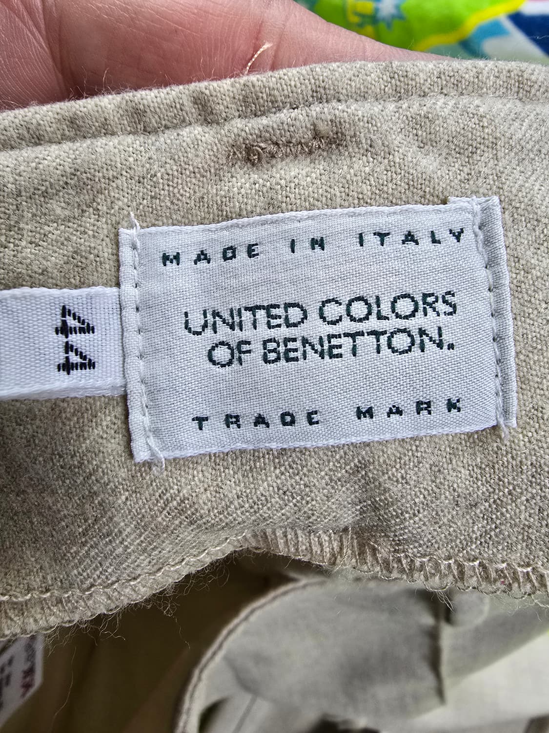 베네통 베이지색 핀턱 와이드 슬랙스 '93 (1358) 상품이미지3