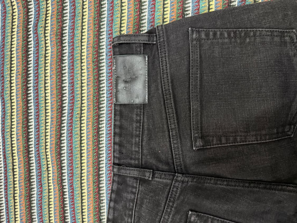 BIKER DENIM TROUSERS BLACK 상품이미지7