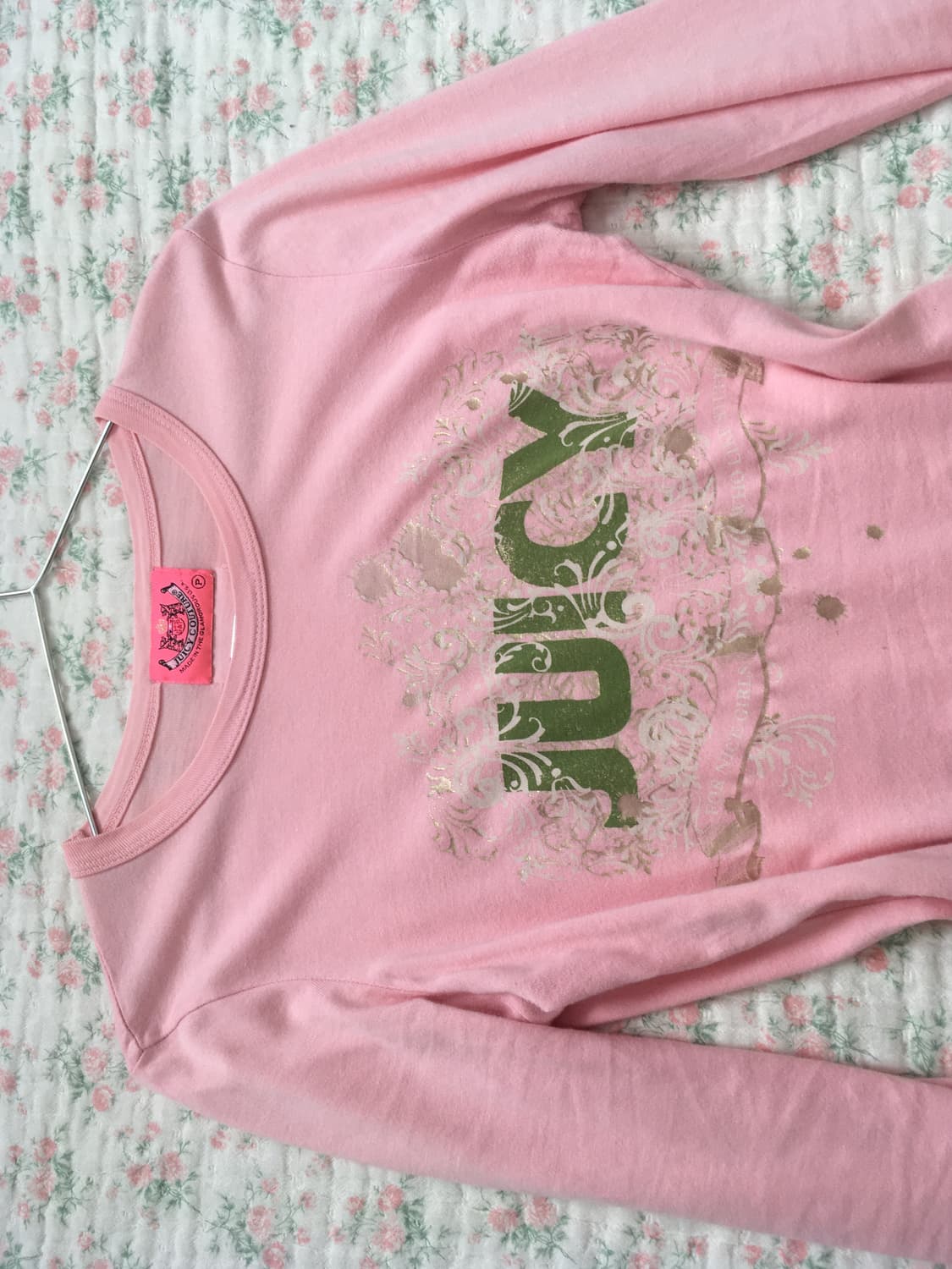 쥬시꾸뛰르 갸루 핑크 롱슬리브 상품이미지6