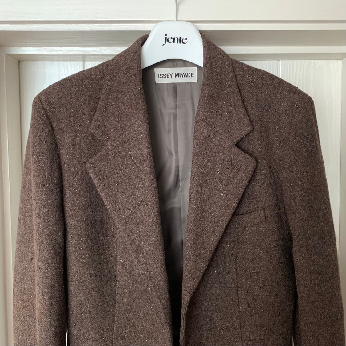 이세이 미야케 브라운 패널 울 자켓 블레이저 상품이미지2