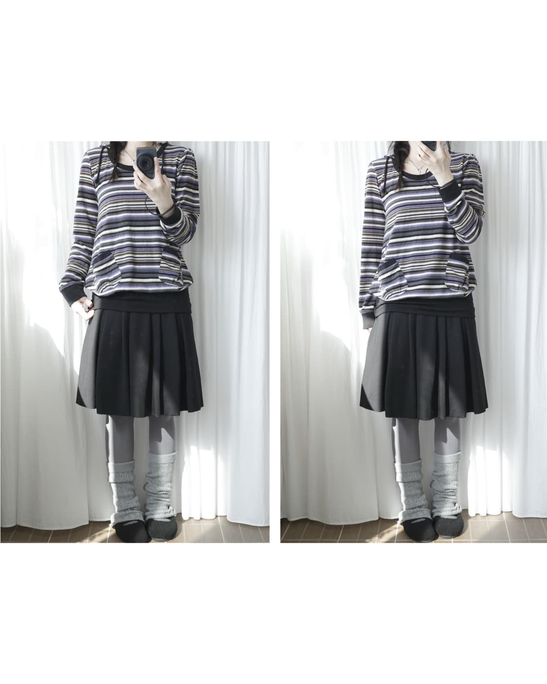 Stripe purple hoodie 상품이미지1