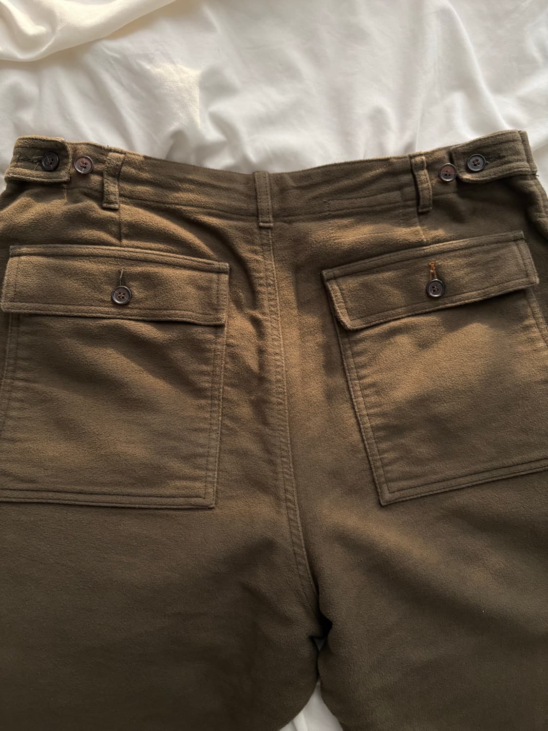 Velvet Fatigue Pants(Olive) 상품이미지2