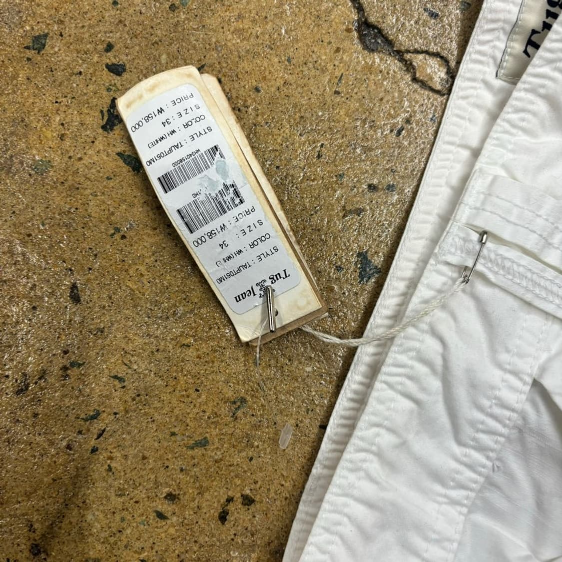 [정품/34] Tug Jean 화이트 카고 바지 상품이미지5
