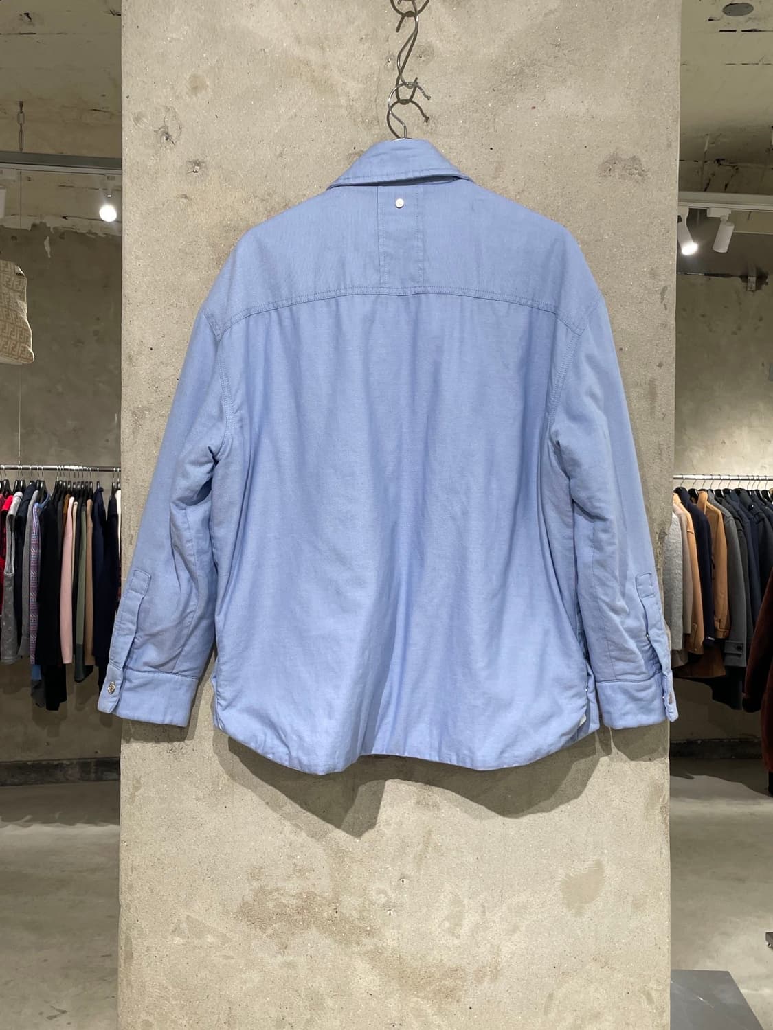 시스템 스카이 블루 싱글 포켓 스냅 버튼 자켓 상품이미지6