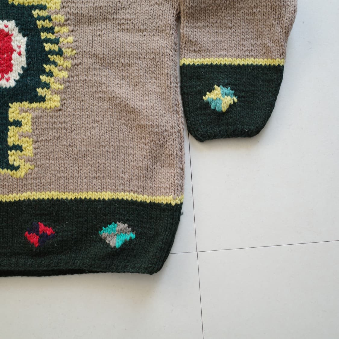 에콰도르 에스닉 나바호 아즈텍 핸드메이드 100% 울 니트 (Free) 상품이미지3