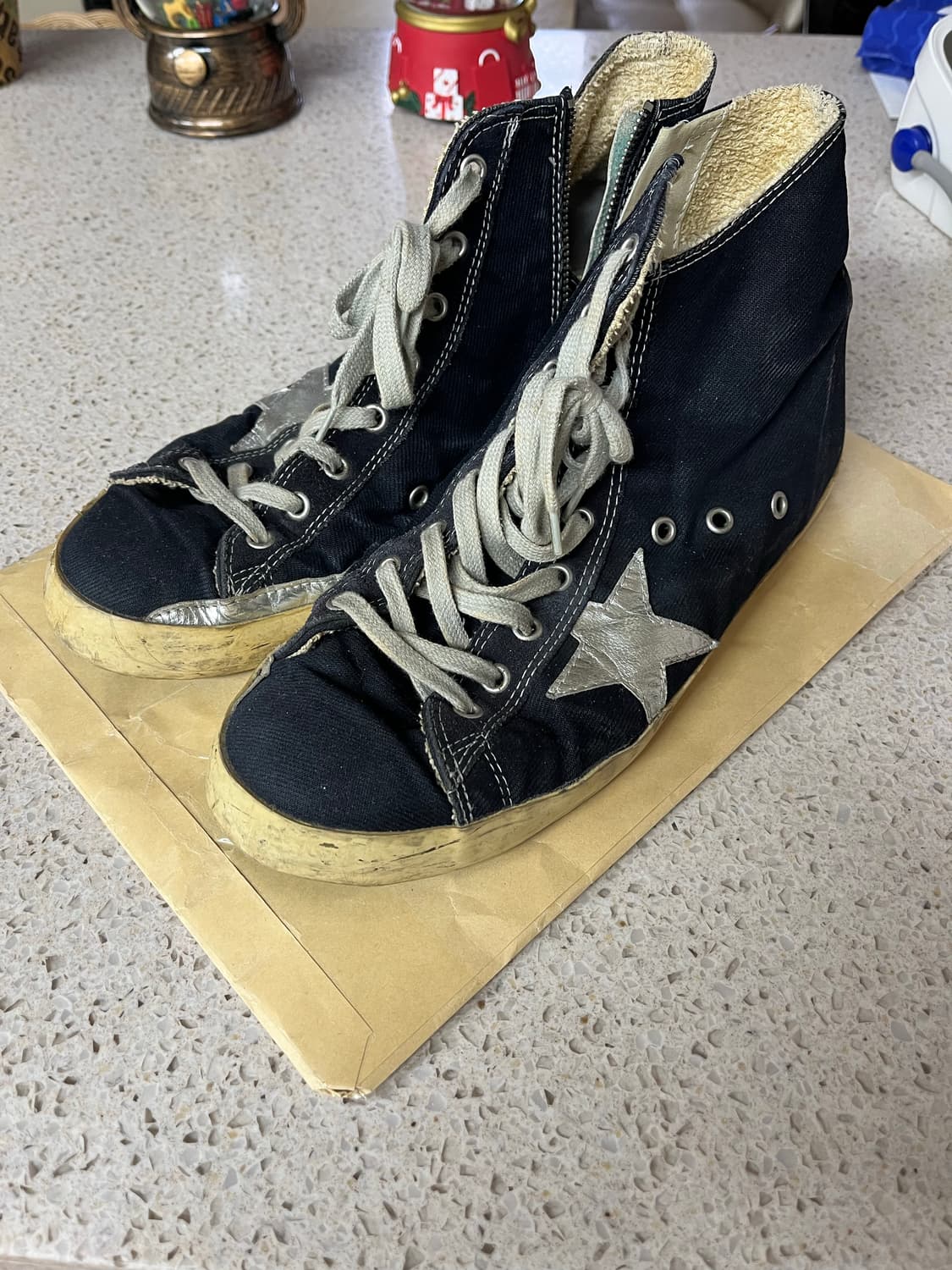 [42/270] 골든구스 프란시 하이탑 블랙 상품이미지1