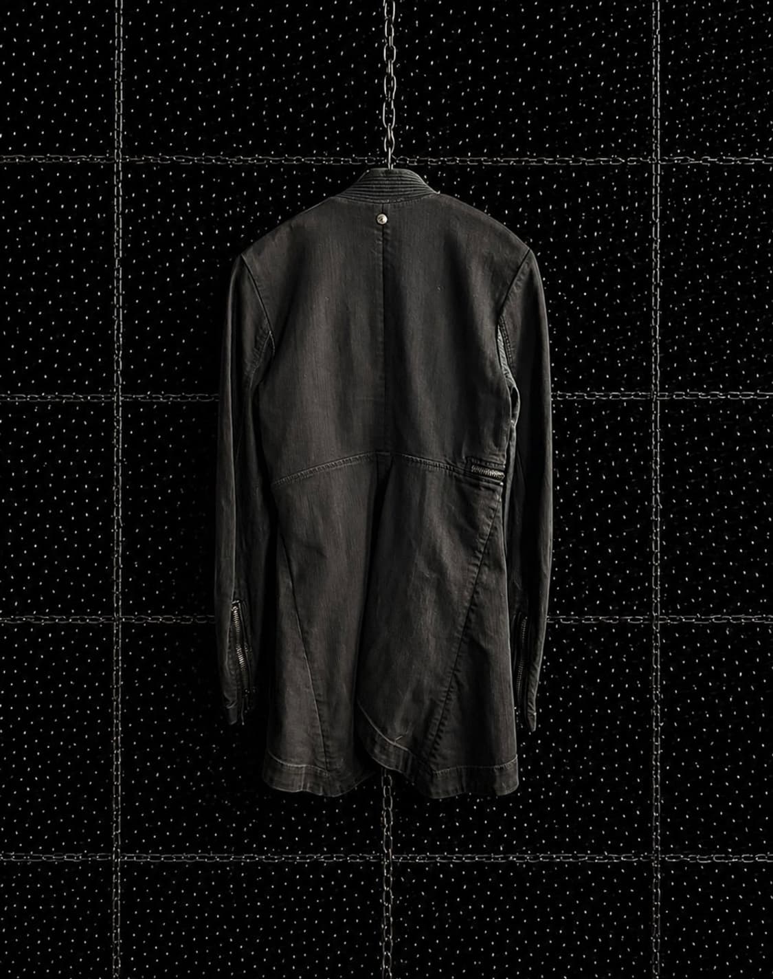 디젤 하이넥 레이어드 데님 롱 자켓 상품이미지3