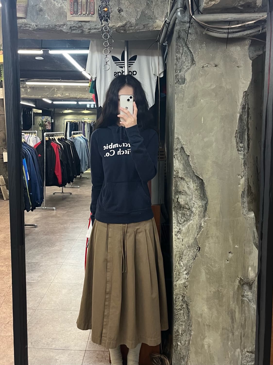 아베크롬비 기모 후드티 네이비 XS #csz2770 상품이미지2