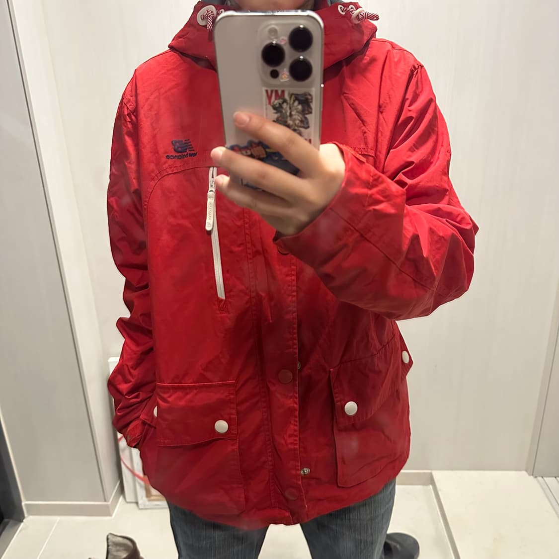 뉴발란스 빨간색 후드 점퍼 상품이미지2