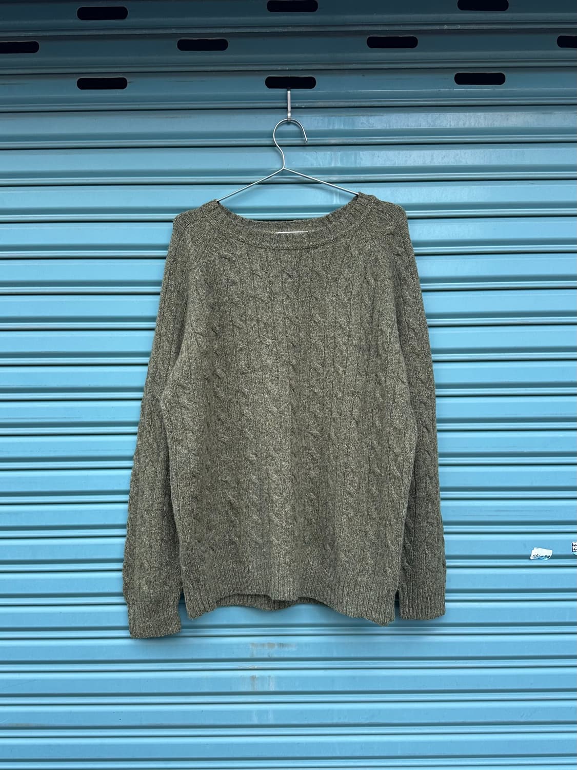 LL BEAN green material detail knitwear 상품이미지2