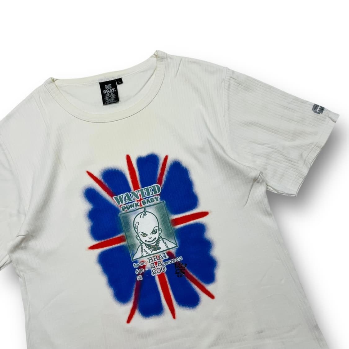 BRAT 펑크 베이비 그래피티 빈티지 반팔 티셔츠 상품이미지2