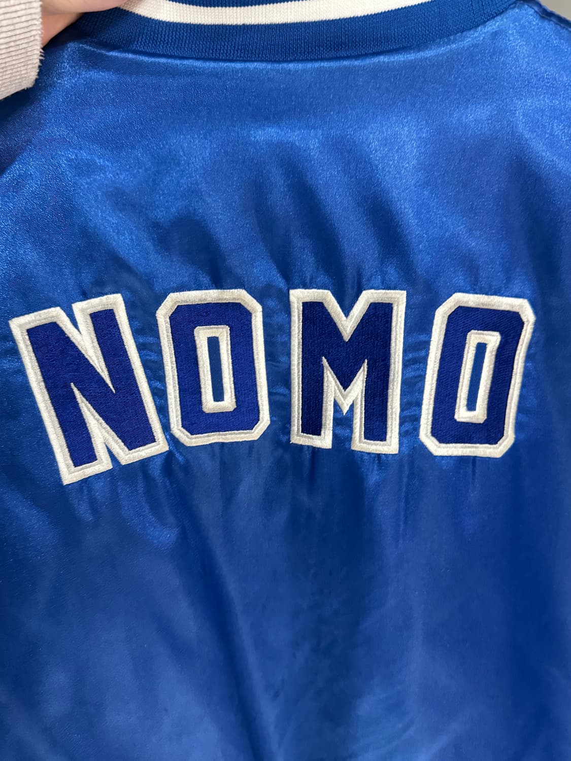 90s 토요타 x LA다저스 x 노모 히데오 사틴 봄버자켓  상품이미지4