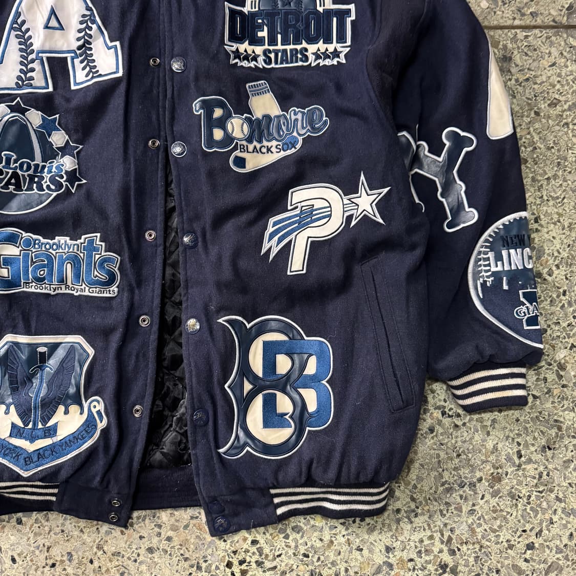 [XXL~XXXL] Negro Baseball 울 바시티 자켓 상품이미지5