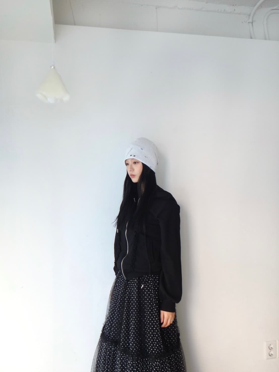 Grunge destroyed beanie / ICE BLUE 상품이미지3