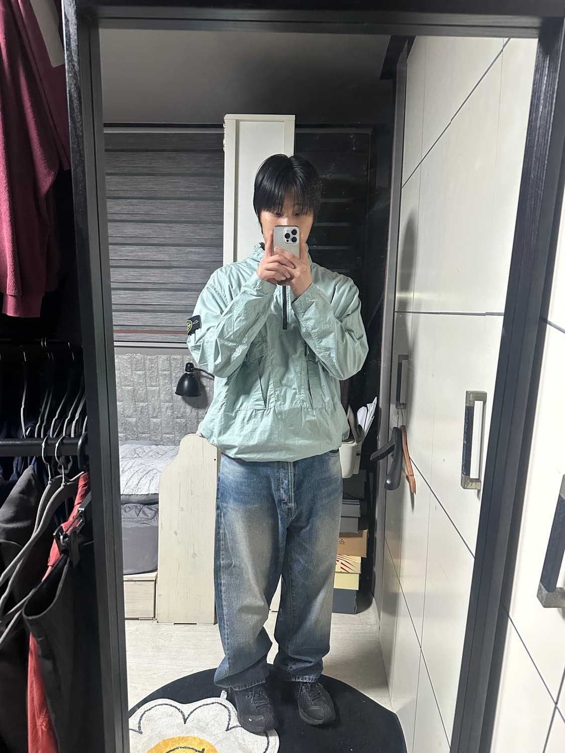 (백화점판) 23ss 스톤아일랜드 세미오버 아노락 자켓 블루 XL 상품이미지1