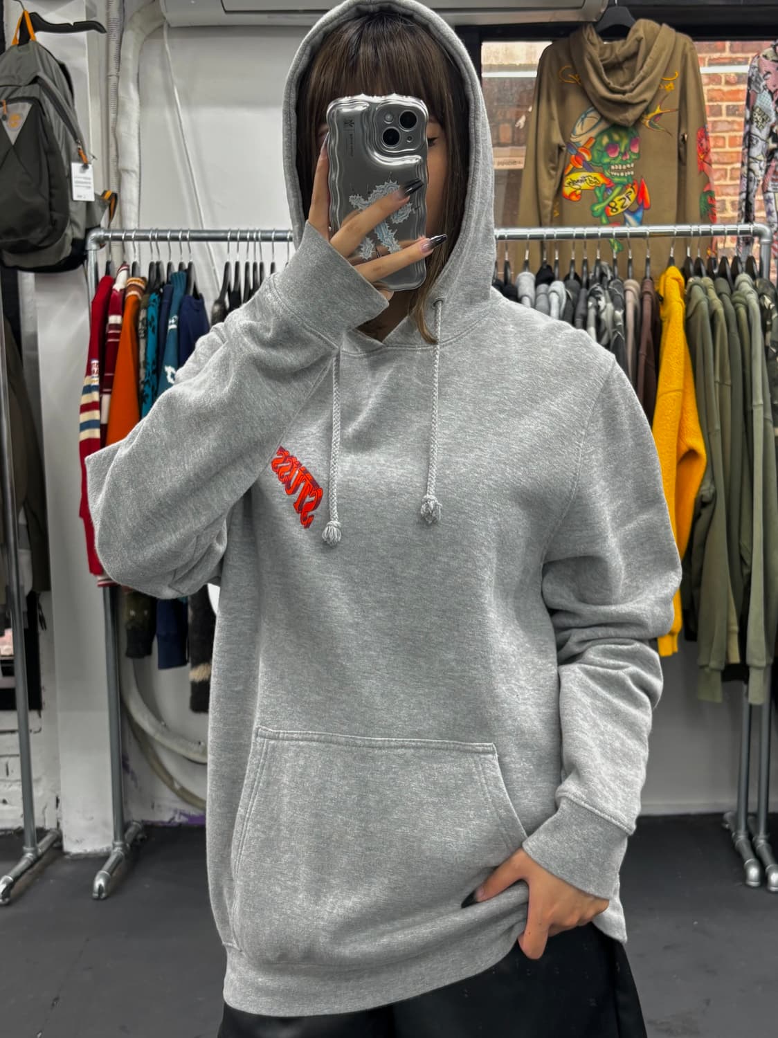 00s 올드 스투시 빅로고 후드티 상품이미지2