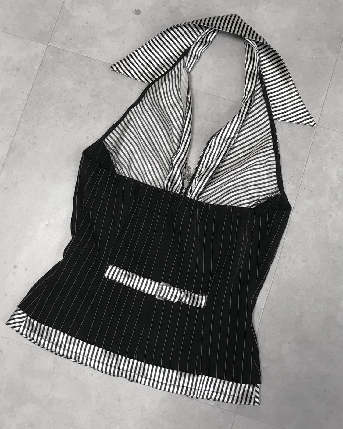 punk stripe halter vest 상품이미지7