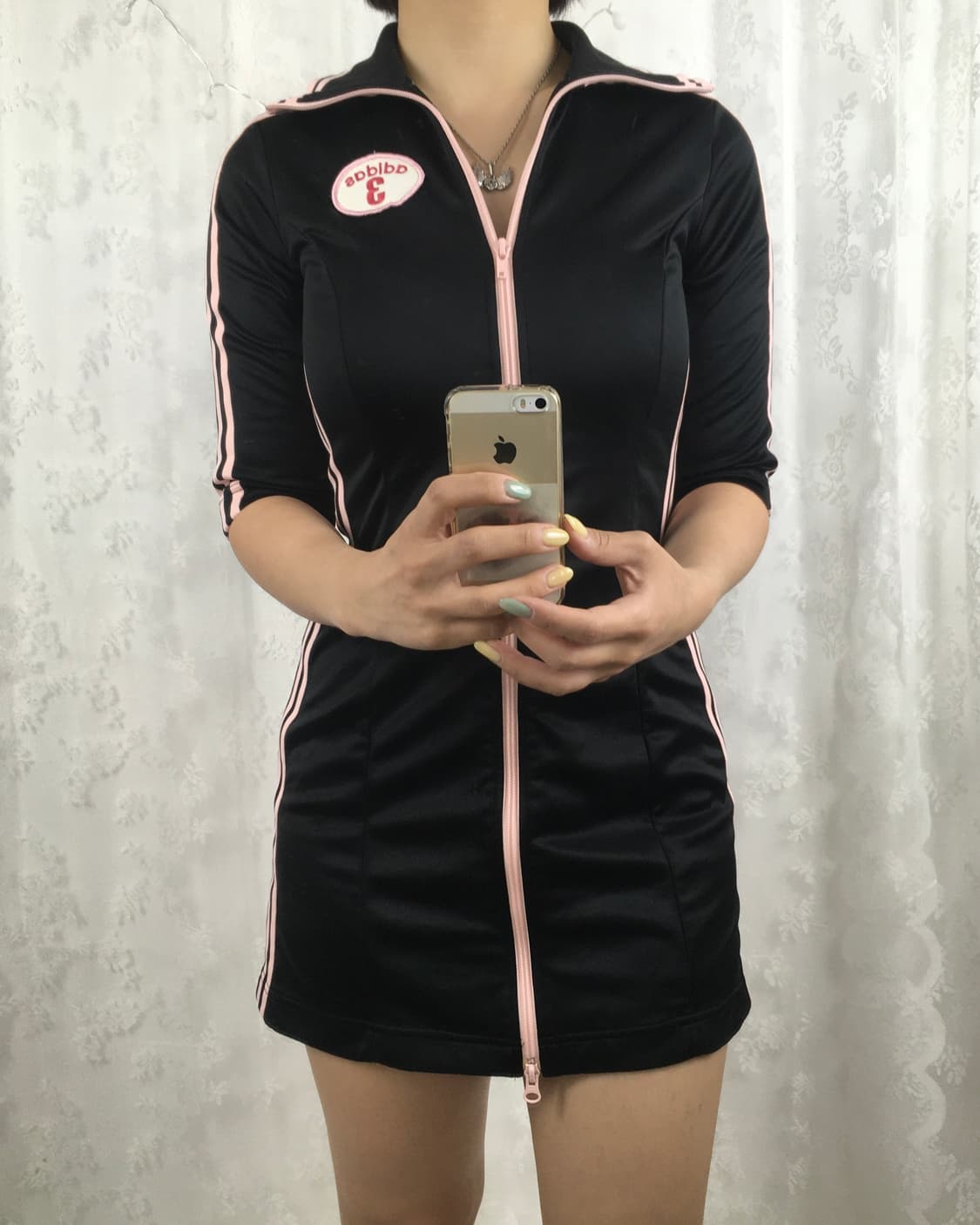 ADIDAS black pink jersey dress 상품이미지2
