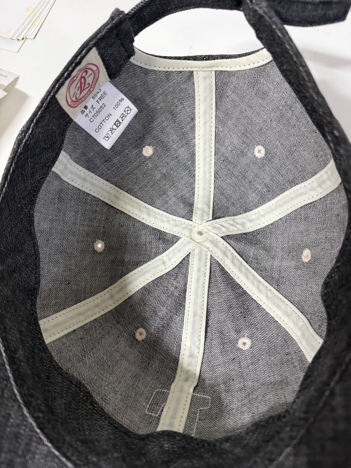 풀카운트 F 데님 모자 블랙 색상 상품이미지3