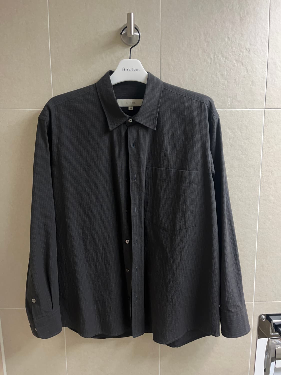 [46] 퍼스트플로어 체크4번 팥죽 셔츠 상품이미지1