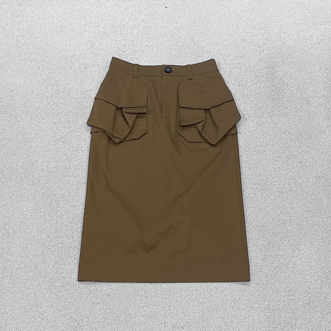 비비안웨스트우드 포켓 셔링 스커트 브라운 상품이미지1