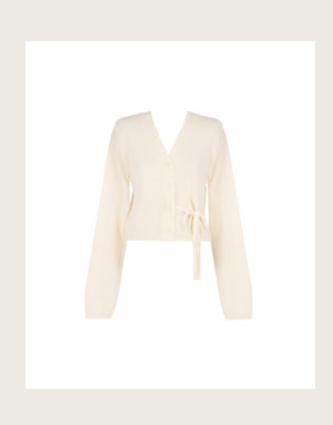 Kleesier Vanilla ribbon cardigan 상품이미지1