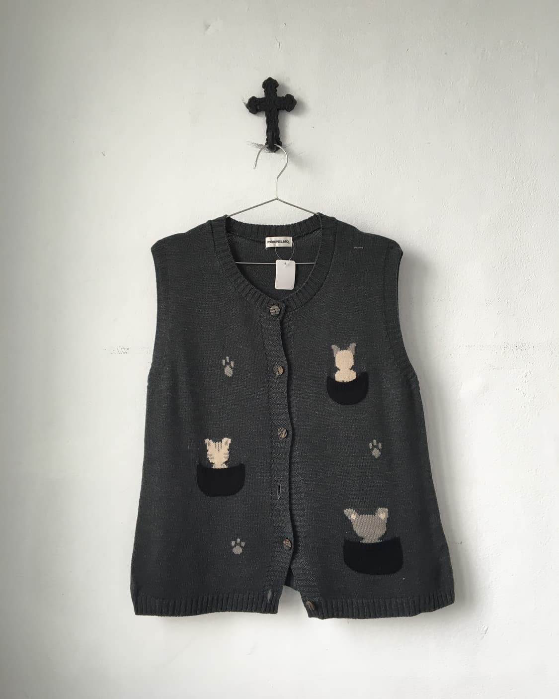 Cat point knit vest 상품이미지2