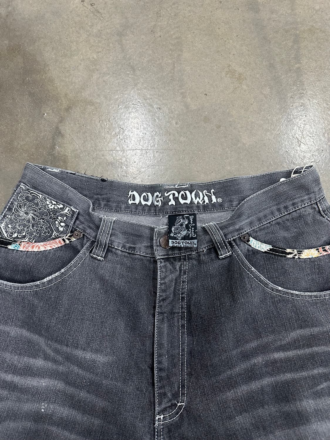 도그타운 오리엔탈 자수 흑청데님팬츠  상품이미지7