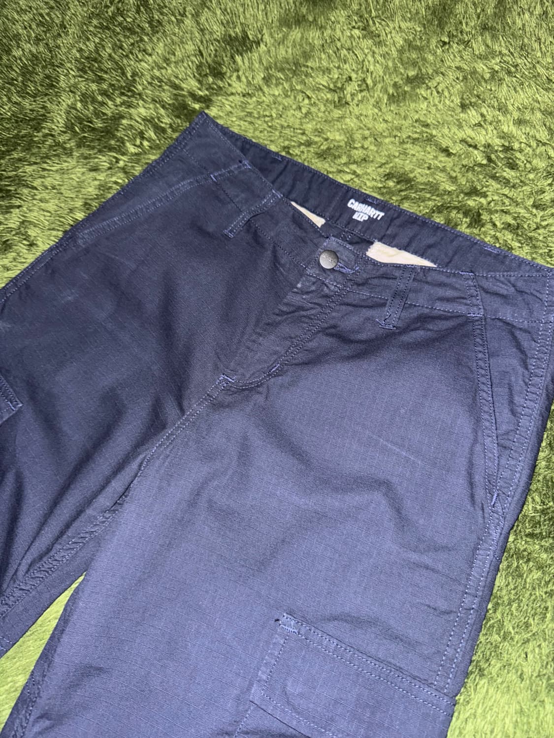 [30X32] 칼하트 WIP 루즈 핏 립스탑 카고 팬츠 네이비 상품이미지2