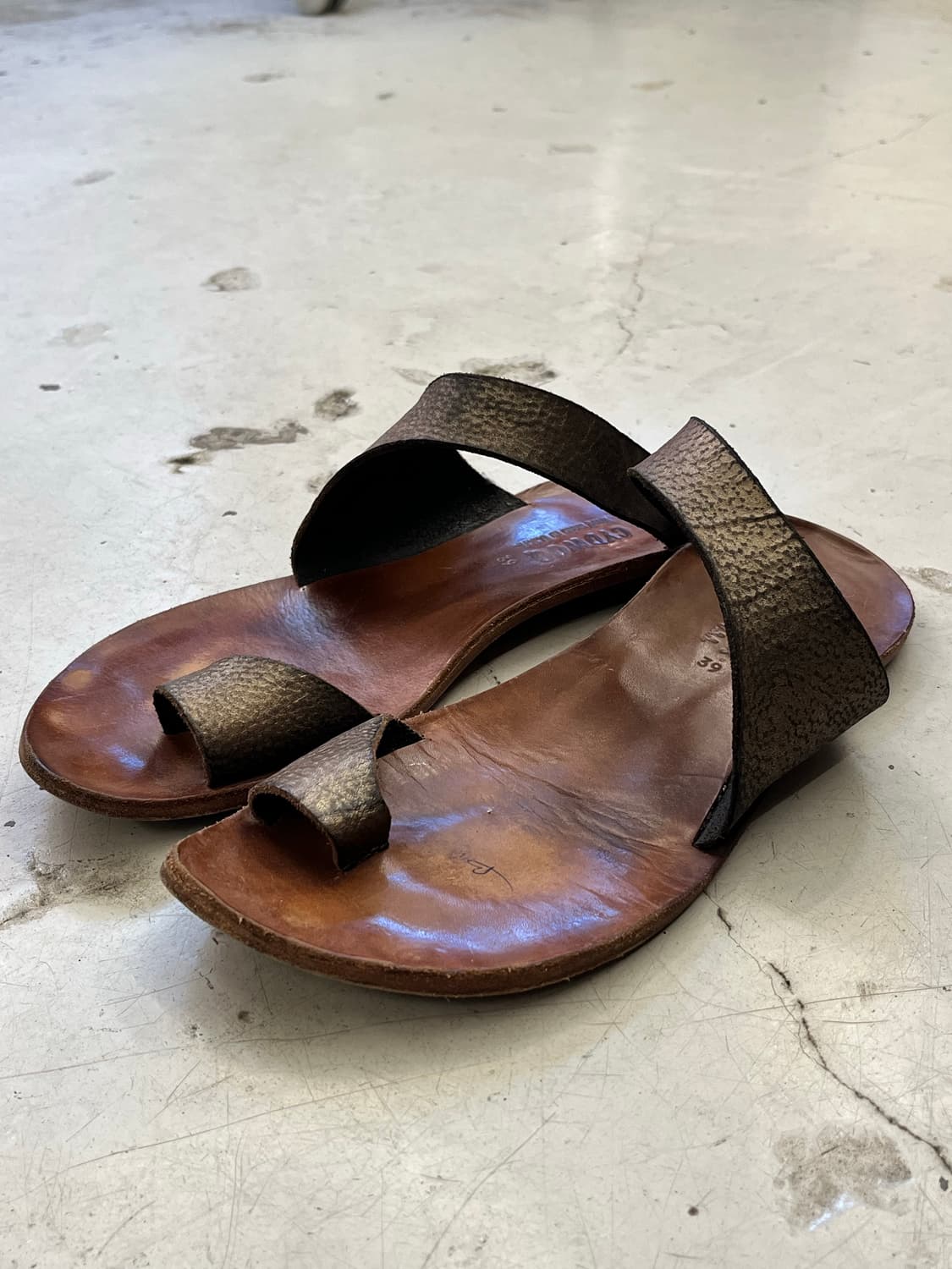 CYDWOQ 레더 샌들 상품이미지3