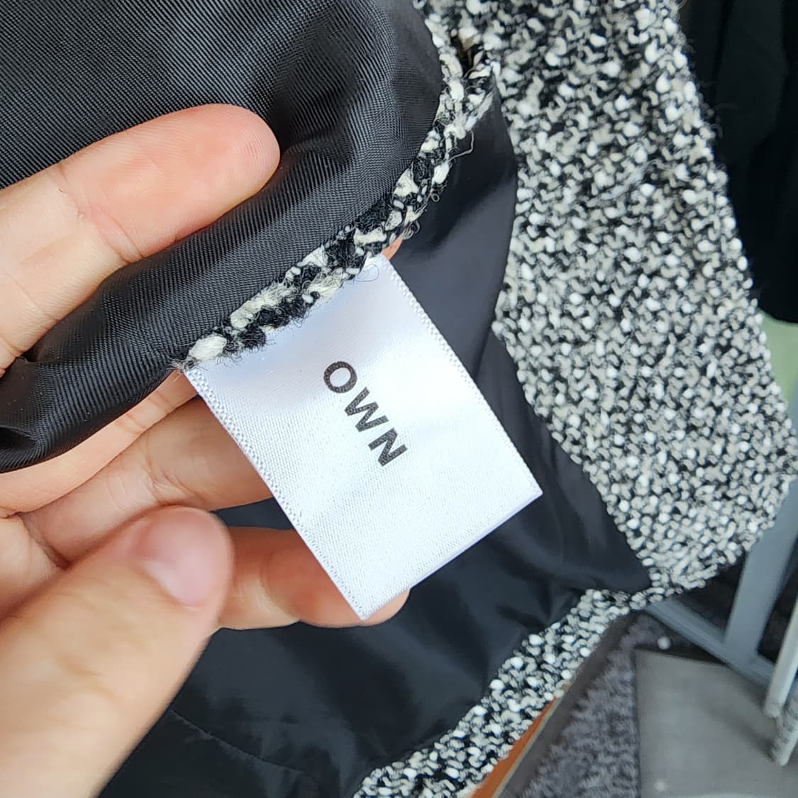OWN 트위드 노카라 자켓 상품이미지5