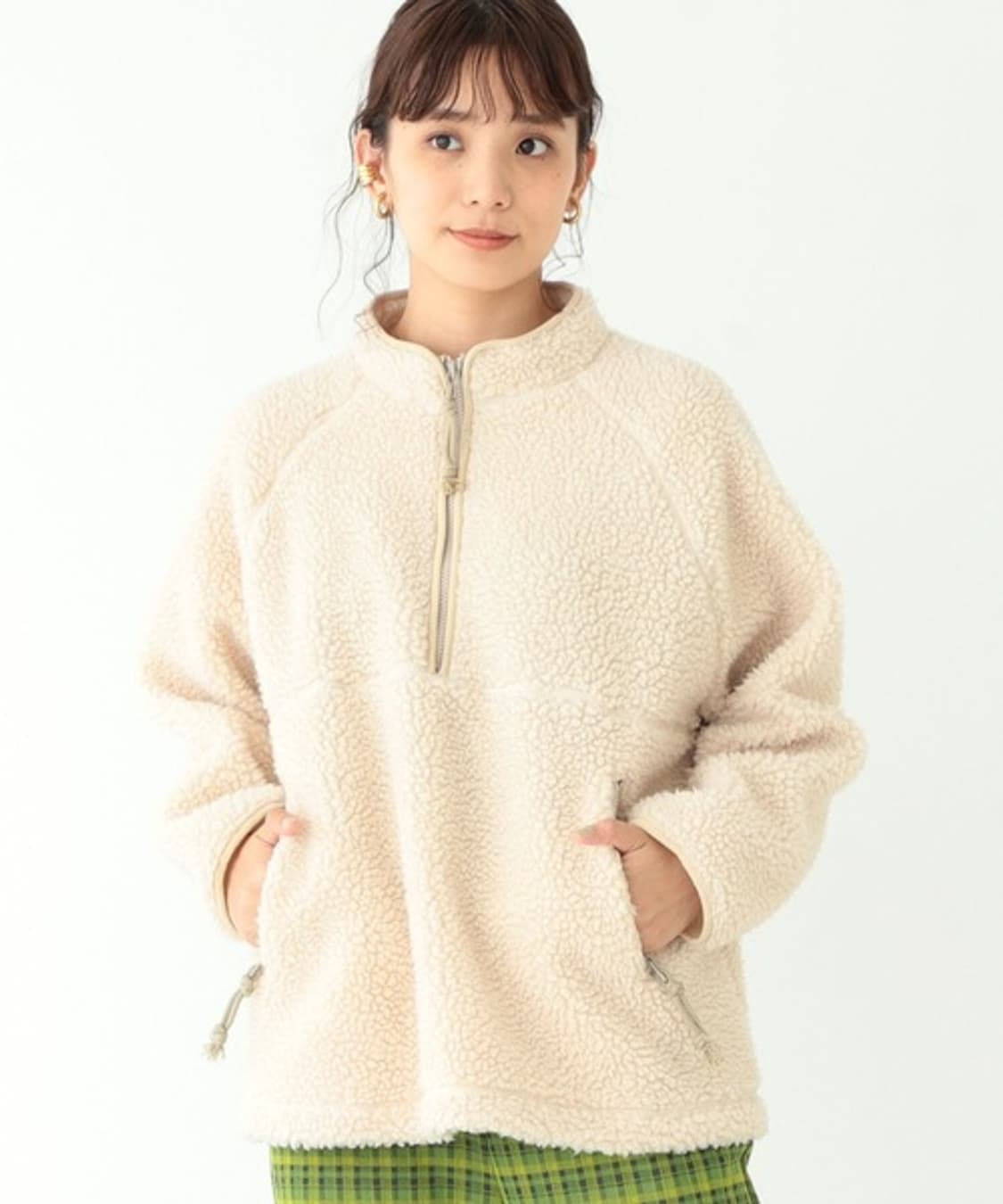 BEAMS BOY Boa Fleece Half Zip Pullover 상품이미지3