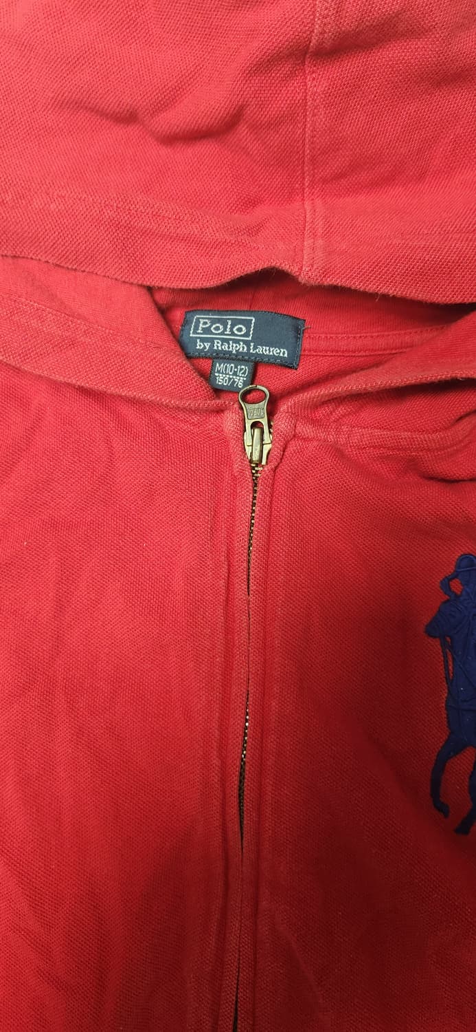 폴로 빅포니 레드 후드집업 M(10-12) 상품이미지3