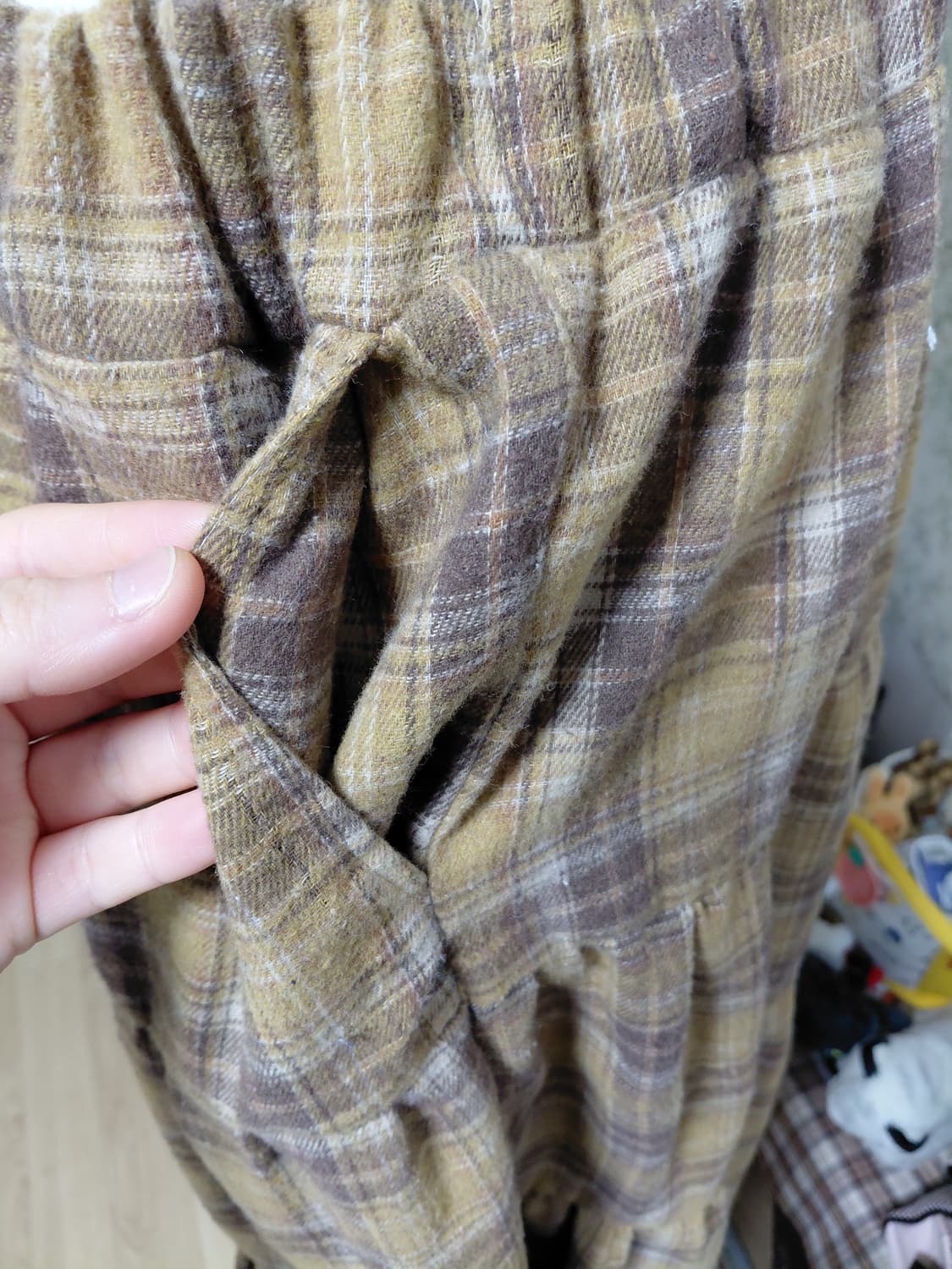 [핸드메이드] 체크 캉캉 롱 스커트 상품이미지5