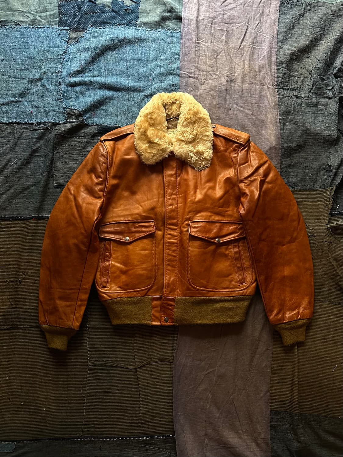 70s USA 빈티지 SCHOTT 쇼트 G-1 플라이트 레더 자켓 상품이미지1