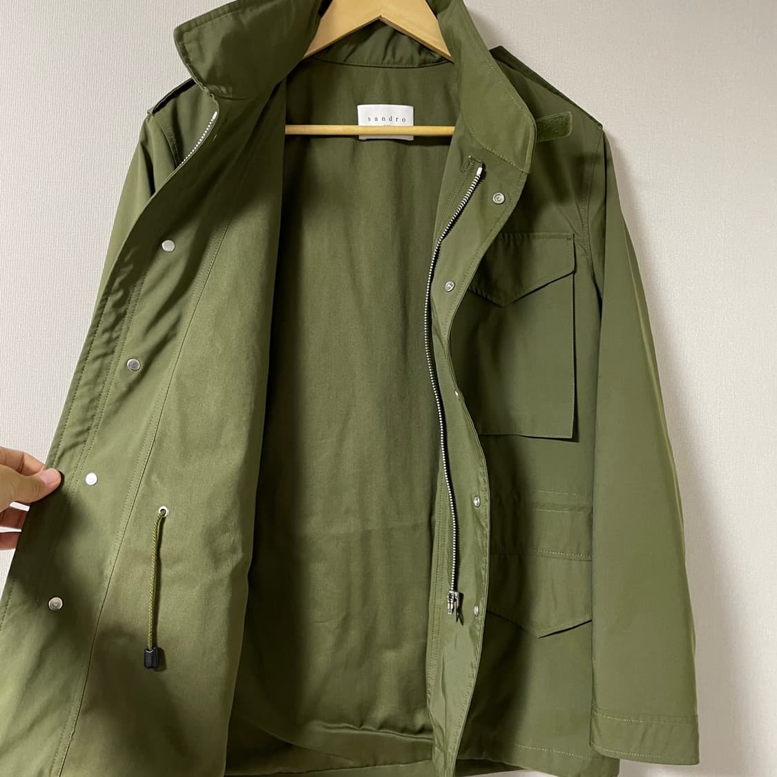 산드로 남성 M65 야상점퍼 카키 (100) (미세흠) 상품이미지6