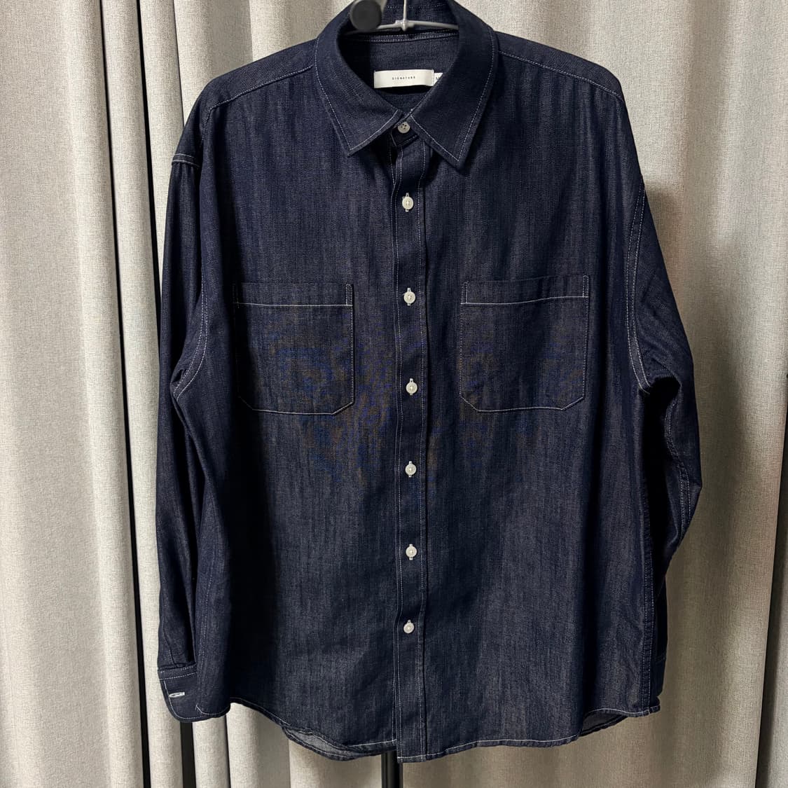 시그니처 논페이드 릴렉스핏 데님 셋업 상품이미지2