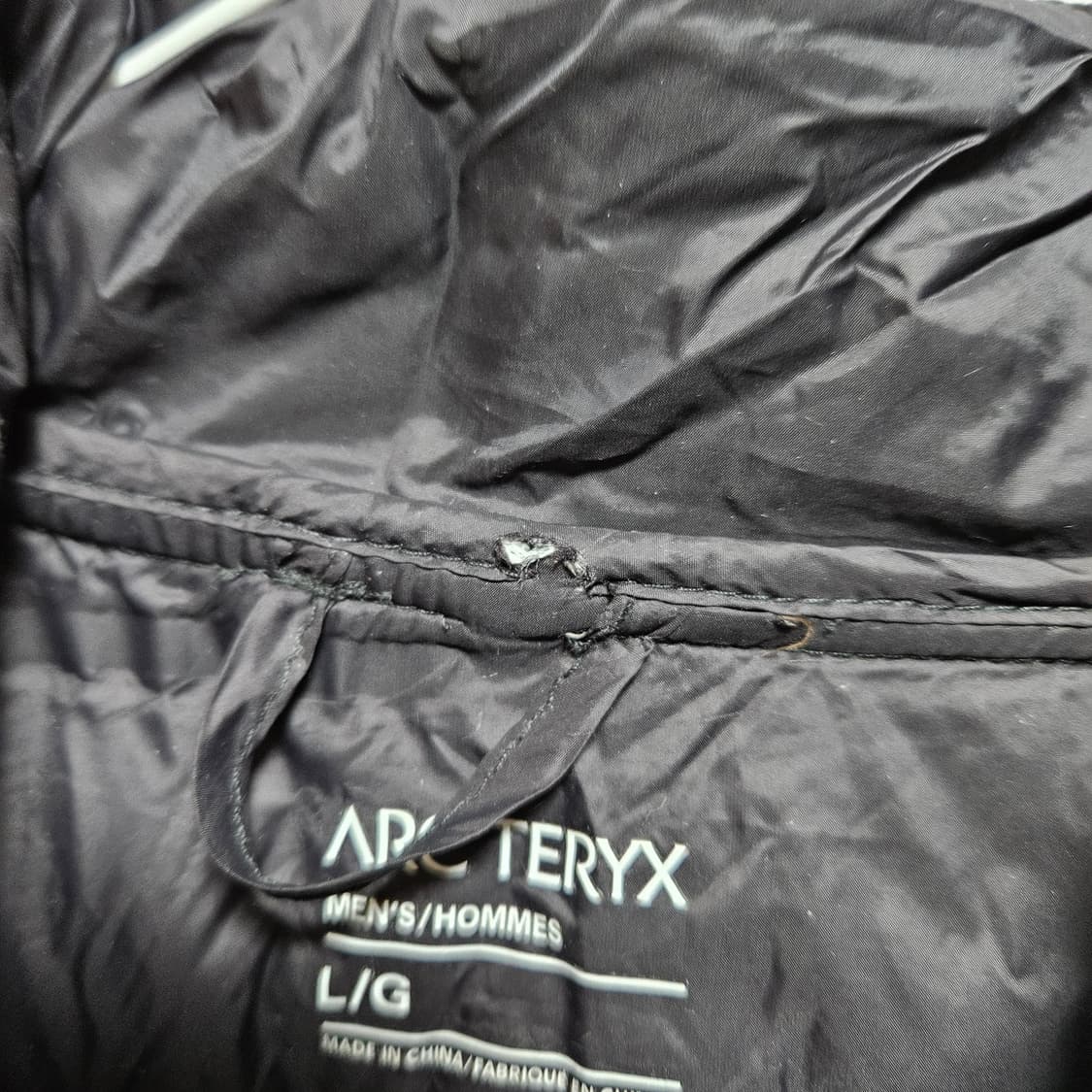 (L/100) 아크테릭스 빈티지 경량 패딩 블랙 상품이미지6