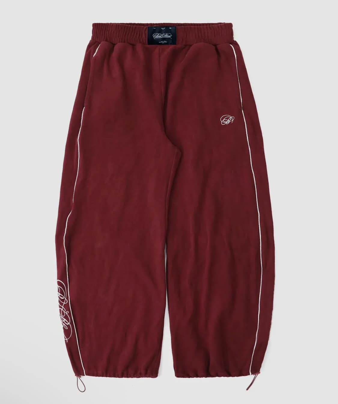 배드블러드 다크 클래식 핀스트라이프 트랙 팬츠 와인 M 상품이미지1